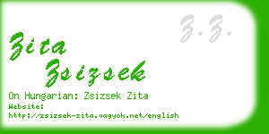 zita zsizsek business card